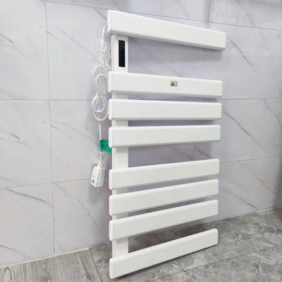 Aquecedor de toalhas elétrico de barra plana branca personalizada para banheiro Suprimentos de fábrica